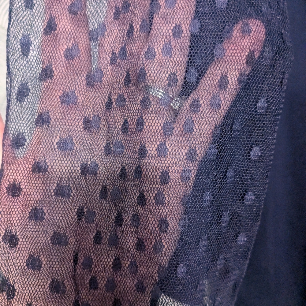 Lane Bryant NWT Dark Purple Mesh Top - Picture 3 of 5